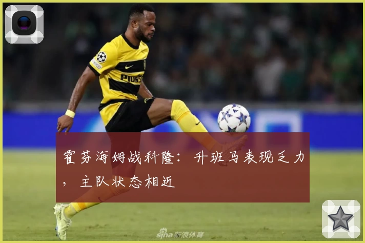 霍芬海姆战科隆:升班马表现乏力,主队状态相近
